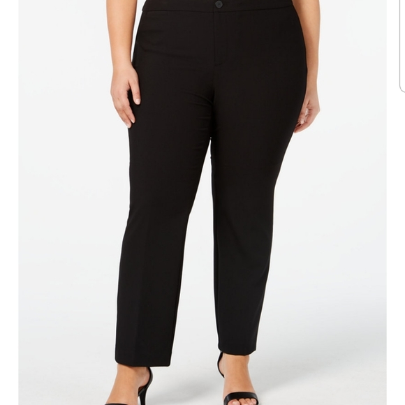 Charter Club Pants - Charter club plus size straight leg black pants